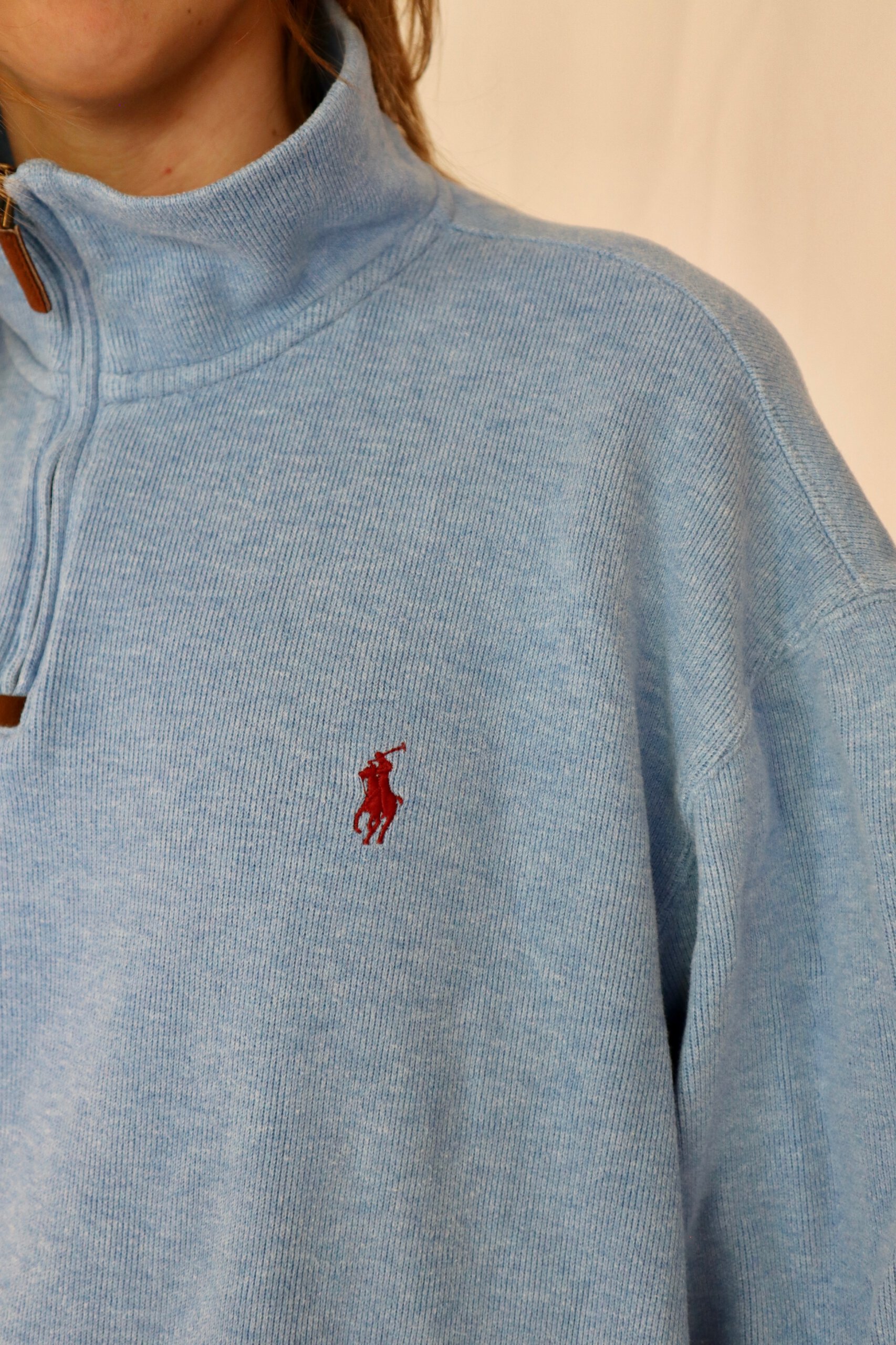 Baby blue hotsell polo sweater